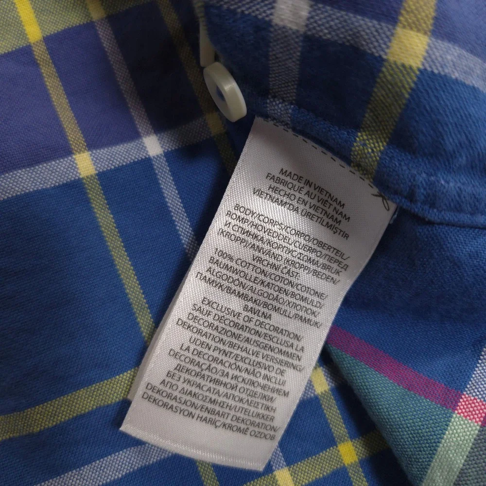 Polo Ralph Lauren Oxford Shirt Mens 4XB Multicolor Plaid Pony Button Down Preppy